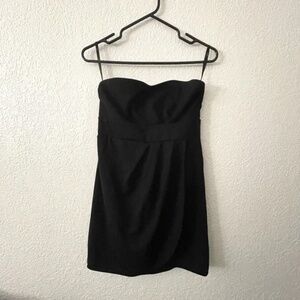 Garage Black Strapless Mini Dress Sweetheart Neckline Bodycon